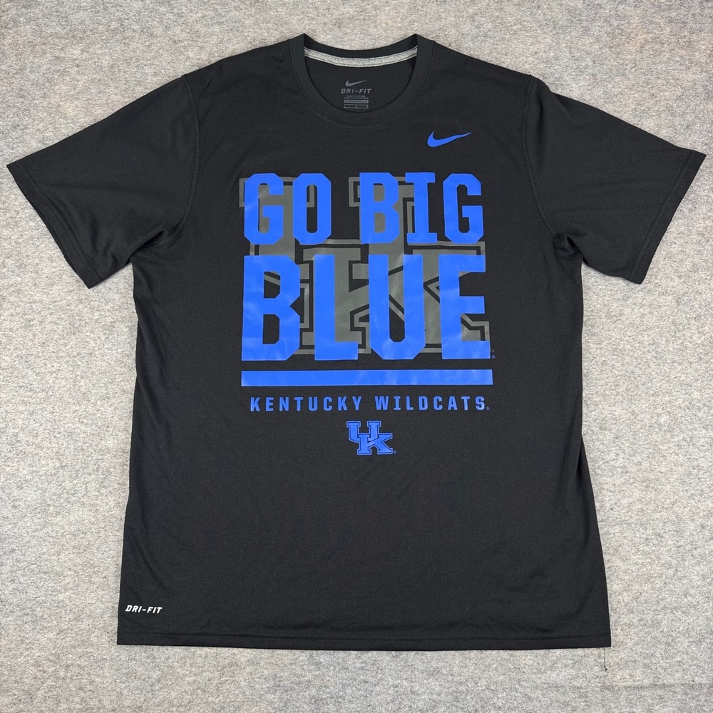 Nike Dri Fit Kentucky Wildcats T-Shirt Go Big Blue Mens Large L